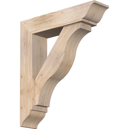 Ekena Millwork Funston Traditional Smooth Bracket w/ Offset Brace, Douglas Fir, 7 1/2"W x 32"D x 36"H BKT0806X32X36FST01SDF